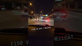 Hellcat  F150 vs Nissan GTR dodge ford nissan ￼ [upl. by Morgun]