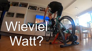 Rollentrainer Basic Aldi wieviel Watt je Leistungsstufe für quotZwiftquot Training mit Garmin Vector 3s [upl. by Akire]