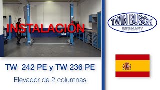 Instalación de los elevadores de dos columnas PROFILINE TW 236 PE y TW 242 PE de TWIN BUSCH® [upl. by Carole]