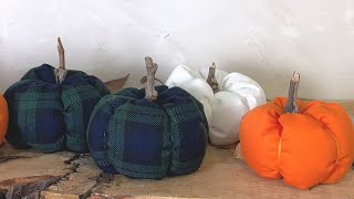 How to make fabric pumpkins for your Fall decoration [upl. by Firehs]