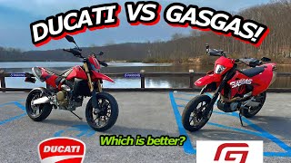 2024 Ducati Hypermotard 698 Mono and 2023 GasGas 700sm first ride and review [upl. by Mathian946]