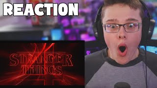 STRANGER THINGS 4 TRAILER REACTION OMG [upl. by Ayra]