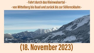 Fahrt durch das WinterWonderland Kleinwalsertal ￼18 November 2023 ￼ [upl. by Nemra664]