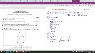 Test 26 Subiectul I rezolvare Evaluare Nationala VIII matematica 2020 [upl. by Asennav]