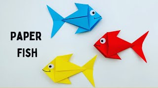 How To Make Easy Origami Paper Fish For Kids  Nursery Craft Ideas  Paper Craft Easy  KIDS crafts [upl. by Fasto]