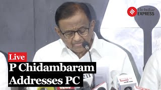 Senior Congress Leader P Chidambaram Addresses Press Conference In Chandigarh [upl. by Natty513]