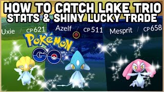 HOW TO CATCH AZELF MESPRIT amp UXIE IN POKEMON GO  ACCIDENTAL GEN 4 RELEASE  SHINY LUCKY TRADE [upl. by Dihaz]