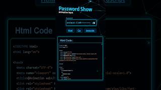 How to Reveal Password with a click  Simple Guide animationweb shorts javascript webdevelopment [upl. by Herold]