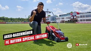 Giovane Élber amp der Einhell AkkuRasenmäher in der FC Bayern Special Edition [upl. by Ramso]