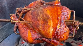 How to make Rotisserie Chicken Weber Kettle [upl. by Analram]