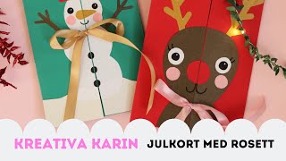 JULPYSSEL Kreativa Karin gör söta julkort med rosetter [upl. by Asiole]