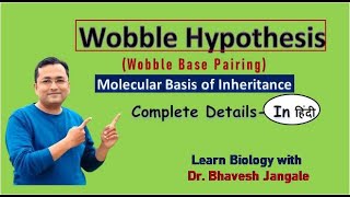 Wobble Hypothesis  Wobble Base Pairing  Molecular Biology of Gene  NEET  MHTCET [upl. by Jurgen]