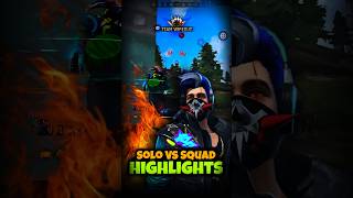 Solo Vs Squad Highlights💪🏻 Comment Free Thumbnail Editing🤑 shorts trending freefireshorts [upl. by Jariah]