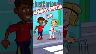 Spain vs Croatia 30 football animation euro2024 spain croatia modric yamal justcartoons [upl. by Ardra579]