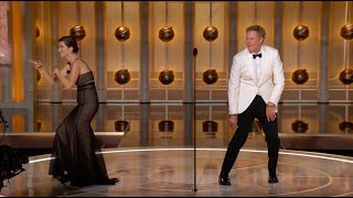 Will Ferrell amp Kristen Wiig Present Male Actor – Motion Picture MusicalComedy I 81st Golden Globes [upl. by Adnil]