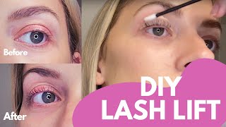 Lash Lift at HOME  No Salon Needed StepbyStep Tutorial [upl. by Ilyah]