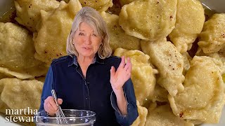 Martha Stewart Makes Pierogi From Big Martha’s Recipe  Homeschool with Martha  Everyday Food [upl. by Ahsinor]