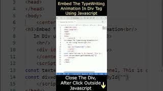 Auto Typing Text animation embed in div javascript [upl. by Stead734]