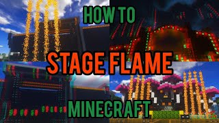 Minecraft  Stage flame effect  Tutorial  How to 1 Java Edition [upl. by Annahs]