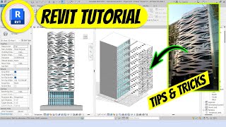 Wavy Facade in Revit Tutorial  Revit Beginner Tutorial [upl. by Brawley]