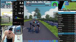 Zwift Cycling  Threshold effort with Team JETT on the Muckle Yin Scotland 33  39wkg [upl. by Acinelav108]