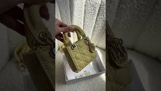 Unboxing micro Lady dior bag unboxingvideo diorbag luxuryhandbag [upl. by Anibur]