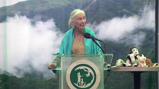 Legendary conservationist Jane Goodall inspires youth to make positive impact [upl. by Itsuj]