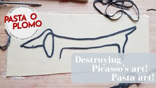 Shredding Picasso’s famous abstract sketch  ‘Dog’ [upl. by Melanie]