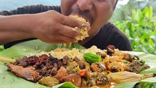 All local naga food  six different items in one plate  organic Naga food Mukbang  kents vlog [upl. by Sola]