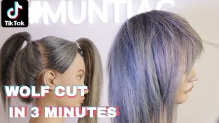 HOW TO CUT WOLF CUT  SHAG  YUNABIS HAIRCUT [upl. by Dihaz]