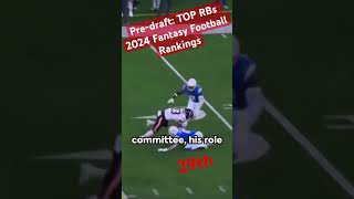 Predraft TOP RBs 2024 Fantasy Football Rankings shorts [upl. by Llirrehs]