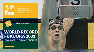 Michael Phelps Gold Medal Debut  Fukuoka 2001  FINA World Championships [upl. by Askari]