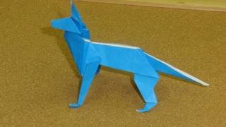 Daily Origami 124  Old School Origami  Shepherd Dog [upl. by Hadihsar]