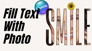 Fill text with Photo  Canva Tutorial Insert Photo to Text Typography Effect [upl. by Haerr10]