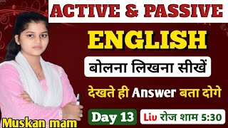 Active and Passive Voice  English Grammar L3 Full Concept  Rules  Trick  By Muskan mam [upl. by Olrak135]