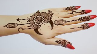 Chand Mehndi designRamadan Eid Special Mehndi designsStylish Moon Mehandi designMehandi ka design [upl. by Amsirak]