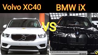 Volvo XC40 vs BMW iX  crash test 2022  Volvo vs BMW [upl. by Bor]