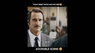 Tony Stark😈Meet With His Father 😲😍tonystark marvel hollywood ytshorts [upl. by Elorak989]