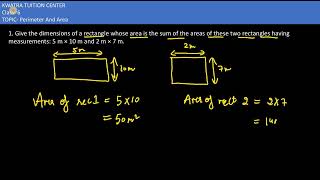 16 Give the dimensions of a rectangle whose area is the sum of the areas of these two [upl. by Alyss]