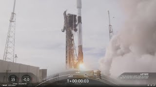 REPLAY Falcon 9 launch 24 Starlink satellites to orbit from Florida [upl. by Anerys]