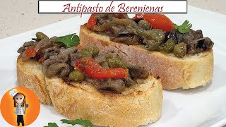 Antipasto de Berenjenas con Pimientos y Cebollas  Receta de Cocina en Familia [upl. by Airdnazxela]