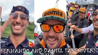 Fernando Alonso amp Daniel Ricciardo take over the vlog Brazil GP Interlagos  Lewis Hamilton Vlogs [upl. by Franklyn80]