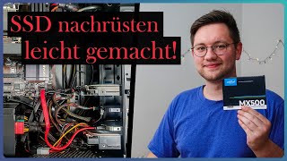 Zusätzliche SSD im PC einbauen und einrichten SATA SSD Tutorial [upl. by Adner637]