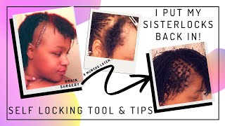 I Put My Sisterlocks Back In Using The Self Locking Tool [upl. by Kariotta]