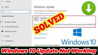 FIXED Windows 10 Update Not Working 100 Working [upl. by Nylanej]