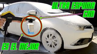 🧢 Lavar🚖coche con ULTRA ESPUMA tipo crema INCREIBLE [upl. by Yalonda782]