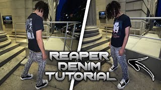 How To Make Reaper Denim  Distressed Jeans DIY [upl. by Lesiram665]