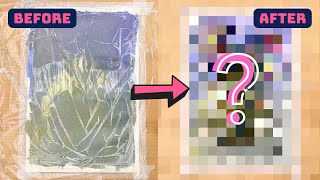 Using Cling Wrap To Create A Cool Effect  Gouache Painting For Beginner [upl. by Cl]