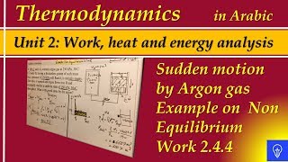 Sudden motion by Argon gas Example on NonEquilibrium Work [upl. by Barcus]