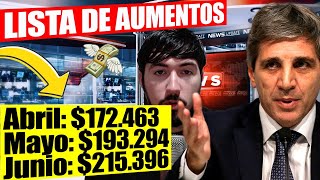 💲NUEVA LISTA DE AUMENTOS PARA JUBILADOS Y PENSIONADOS DE ANSES ABRIL MAYO Y JUNIO  NOTICIAS 2024 [upl. by Kieran165]